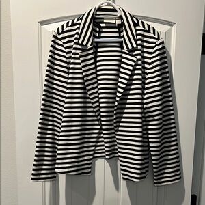Chico’s Striped Black and White Women's Jacket